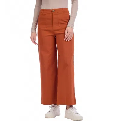 Mudpie Jake Wide Leg Pants In Rust In Orange