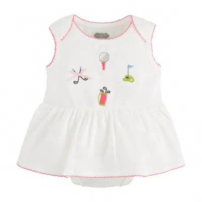 Mudpie Kid's Golf Skirted Crawler In White