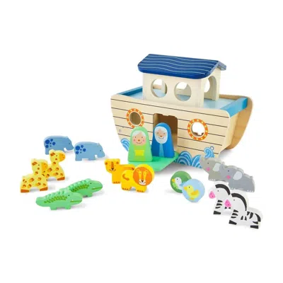 Mudpie Kid's Noah's Ark Shape Sorter Set In Multi