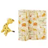 Mudpie Kid's Safari Swaddle Blanket & Rattle Set In Multi