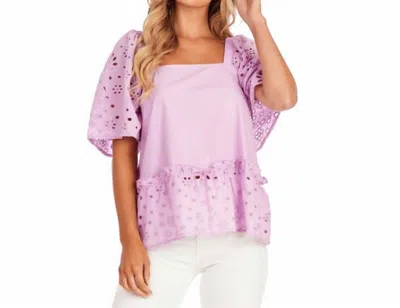Mudpie Kieran Top In Lavender In Purple