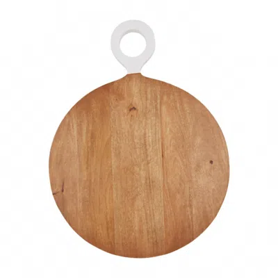 Mudpie Large Loop Handle Serving Board In Wood In Neutral