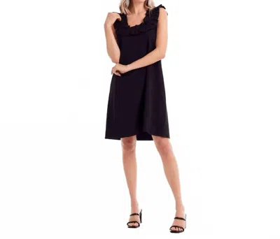 Mudpie Larkin Ruffle Dress In Black