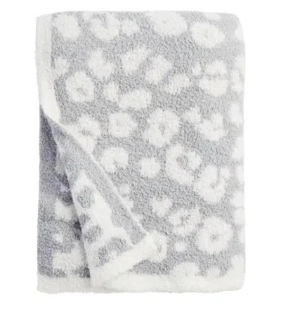 Mudpie Leopard Blanket In Gray