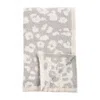 Mudpie Leopard Chenille Blanket 16.8" X 16.8" In Gray In Gray