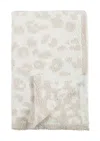 Mudpie Leopard Chenille Blanket In Cream In Neutral