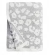 Mudpie Leopard Chenille Blanket In Heather Dove In Gray