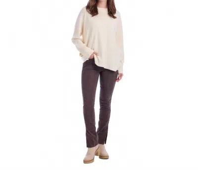 Mudpie Noralee Button Long Sleeve Sweater In Cream In White