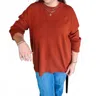 Mudpie Noralee Button Sweater In Rust In Brown