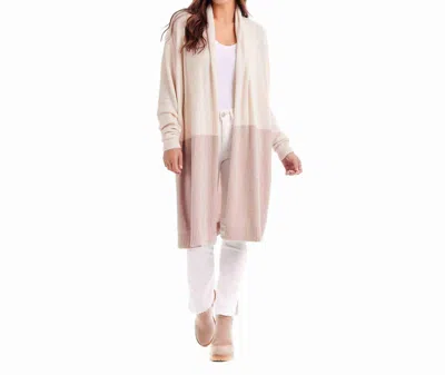 Mudpie Pip Color Block Cardigan In Cream