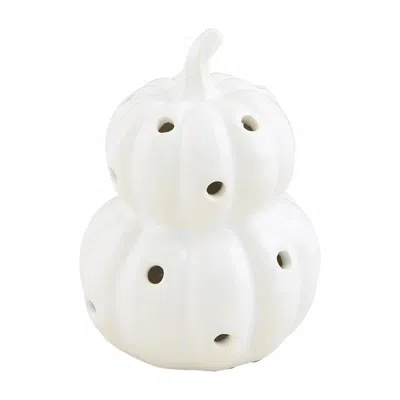 Mudpie Pumpkin Light Up Sitter In White