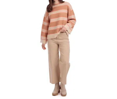 Mudpie Quinnie Turtleneck Sweater In Orange In Brown