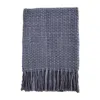 Mudpie Recycled Colored Throw In Blue