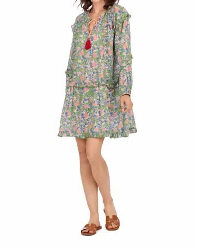 Mudpie Shawna Tunic Dress In Green In Gray