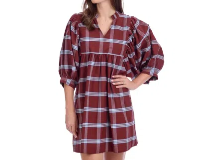 Mudpie Shipley Plaid Dress In Brown