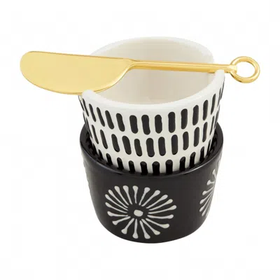 Mudpie Starburst Tidbit Set In Black