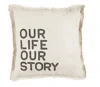 Mudpie Story Pillow In Beige