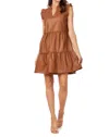 Mudpie Tabitha Leather Dress In Brown In Brown