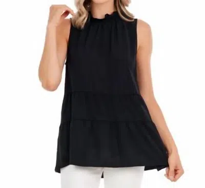Mudpie Taye Flounce Top In Black