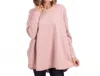 Mudpie The Libba Swing Hem Top In Blush In Pink