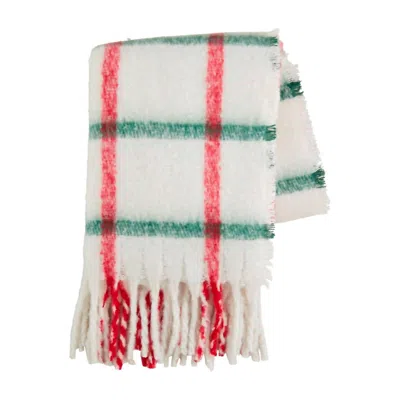Mudpie Throw Blanket In White