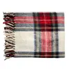 Mudpie Throw Blanket In White Plaid