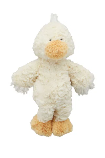 Mudpie Toys Darby Yellow Duck Plush In White