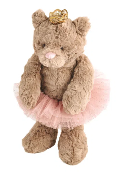 Mudpie Toys Honey The Bear Ballerina Bestie In Brown
