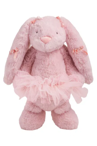 Mudpie Toys Pink Hazel The Bunny Bow Plush Pal