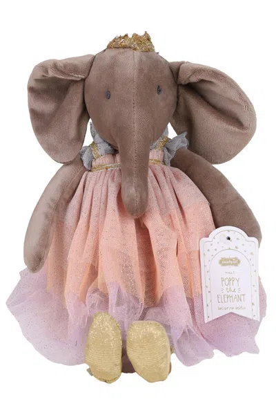 Mudpie Toys Poppy Elephant Velvet Princess Plush