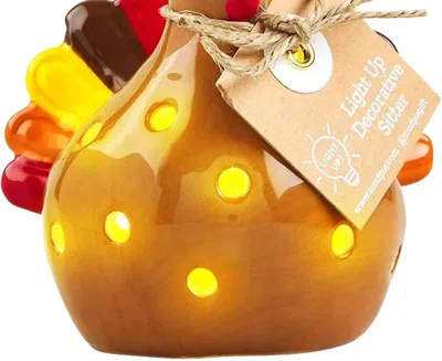 Mudpie Turkey Pilgram Light Up Sitter In Multi