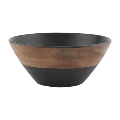 Mudpie Two-tone Bowl In Black/ Brown