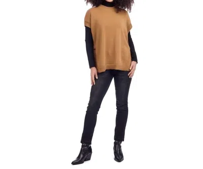 Mudpie Ty Sweater Vest In Tan In Multi