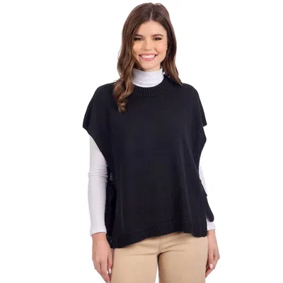 Mudpie Tye Knit Sweater Vest In Black