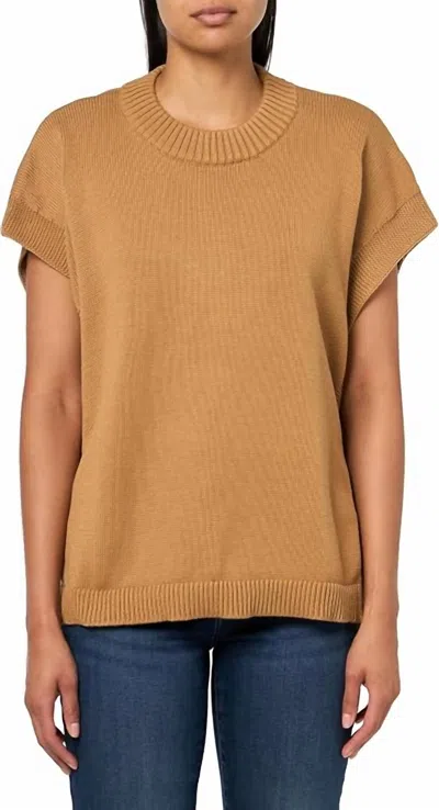 Mudpie Tye Knit Sweater Vest In Tan In Brown