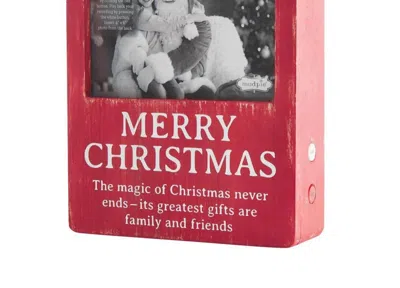 Mudpie Voice Recorder Picture Frame In Merry Christmas In Red