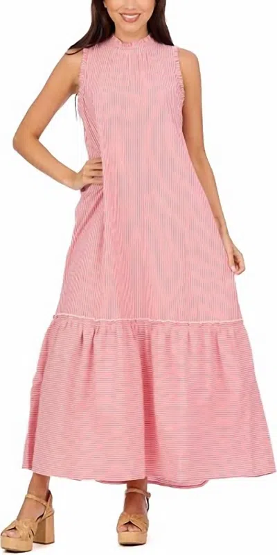 Mudpie Wallis Stripe Maxi Dress In Red
