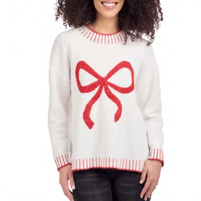 Mudpie Wilder Bow Sweater In White