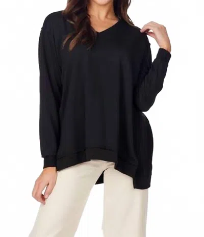 Mudpie Willie Long Sleeve Tee In Black In Multi