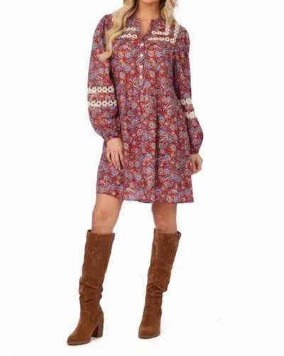 Mudpie Women's Barlowe Dress In  In Burgundy