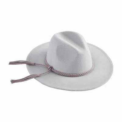 Mudpie Women's Braided Felt Fedora Hat In Grey