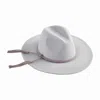 Mudpie Women's Braided Felt Fedora Hat In Grey In White