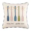 Mudpie Worry Less Paddle More Pillow In Cream In Multi