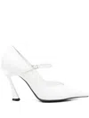 Mugler 100 Leather Pumps In White