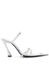 Mugler Mule Sandal In Silver