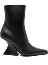 Mugler 100mm Pointed-toe Sculpted-heel Boots In Black