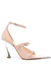 Mugler 105mm Brushed Sandals In ニュートラル