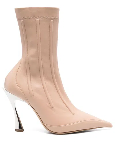 MUGLER 105MM CORSET ANKLE BOOTS