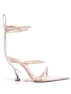 Mugler 105mm Strappy-loops Sandals In Neutrals