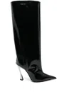 MUGLER 110MM PATENT LEATHER BOOTS